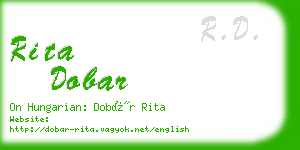 rita dobar business card